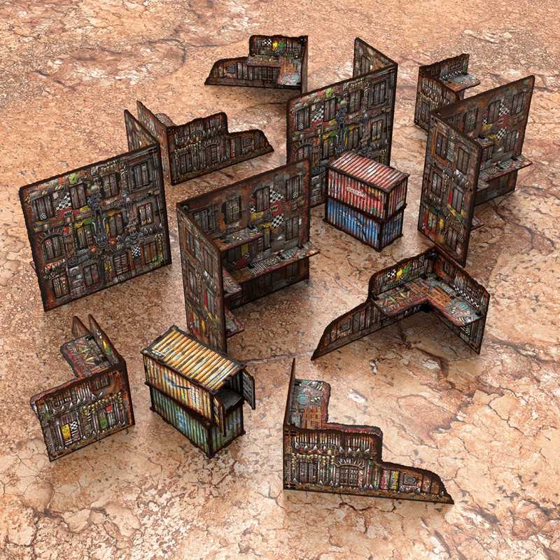 Pack de escenografía WTC plegable pre-pintada - Orcos