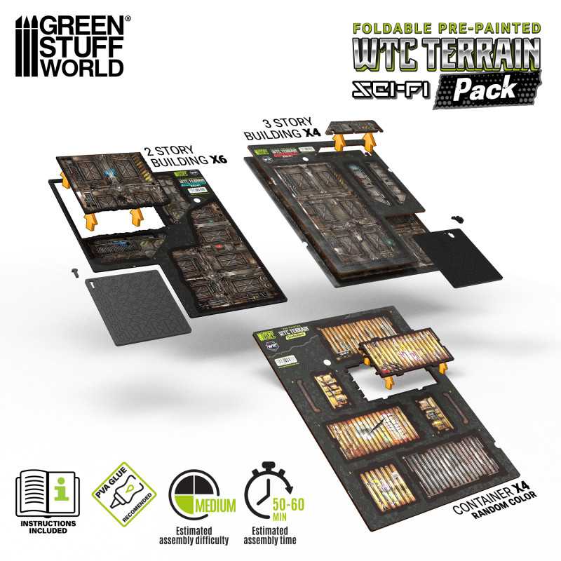 Pack de escenografía WTC plegable pre-pintada - Sci-Fi