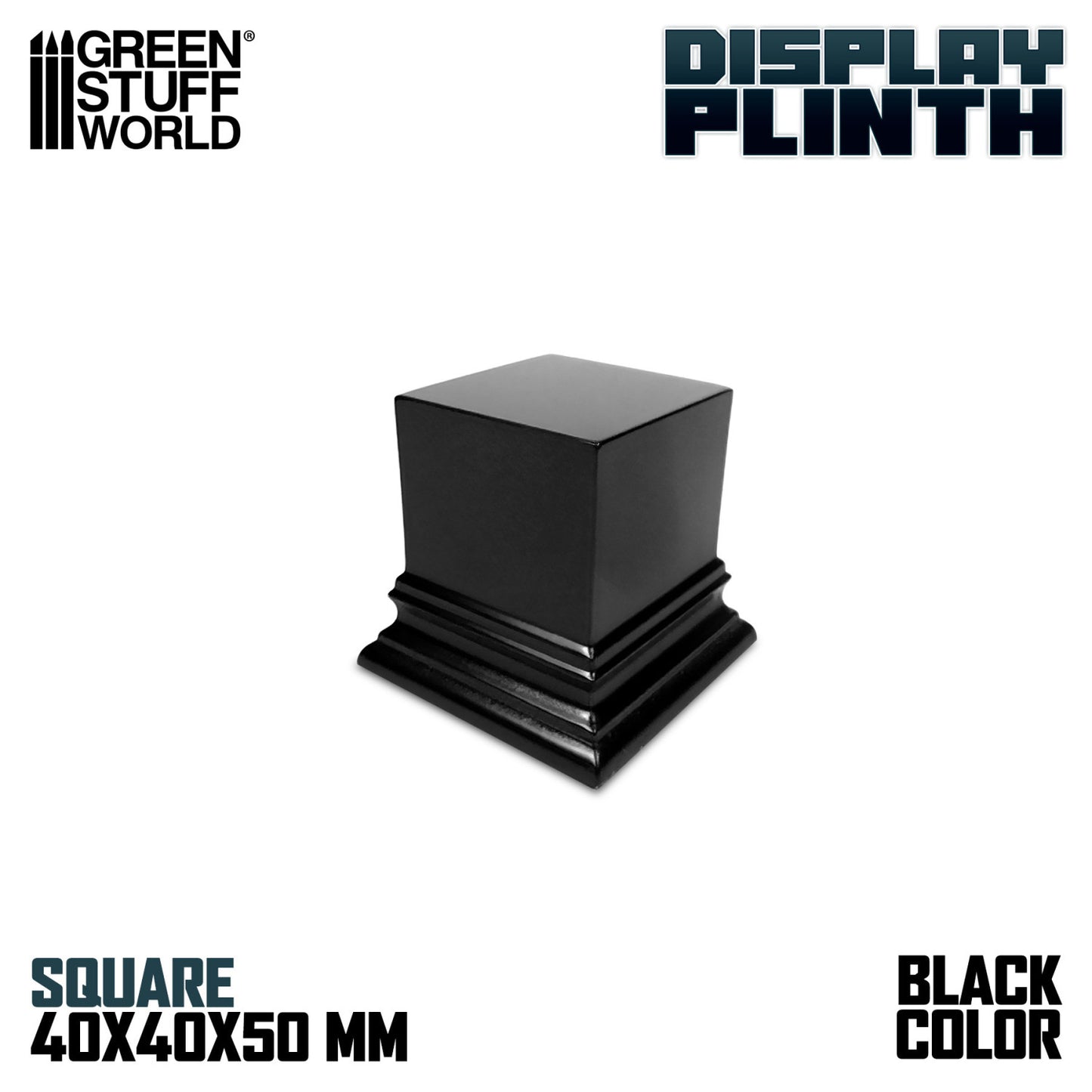 Peana madera cuadrada 4x4 cm Negro