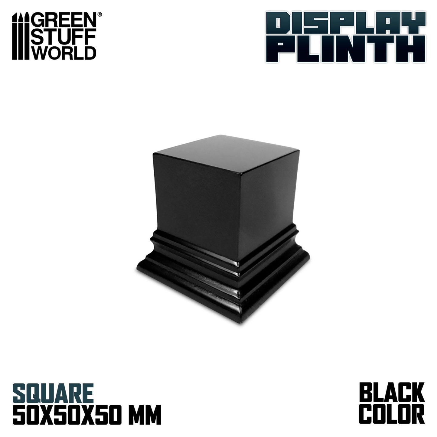 Peana madera cuadrada 5x5 cm - Negro