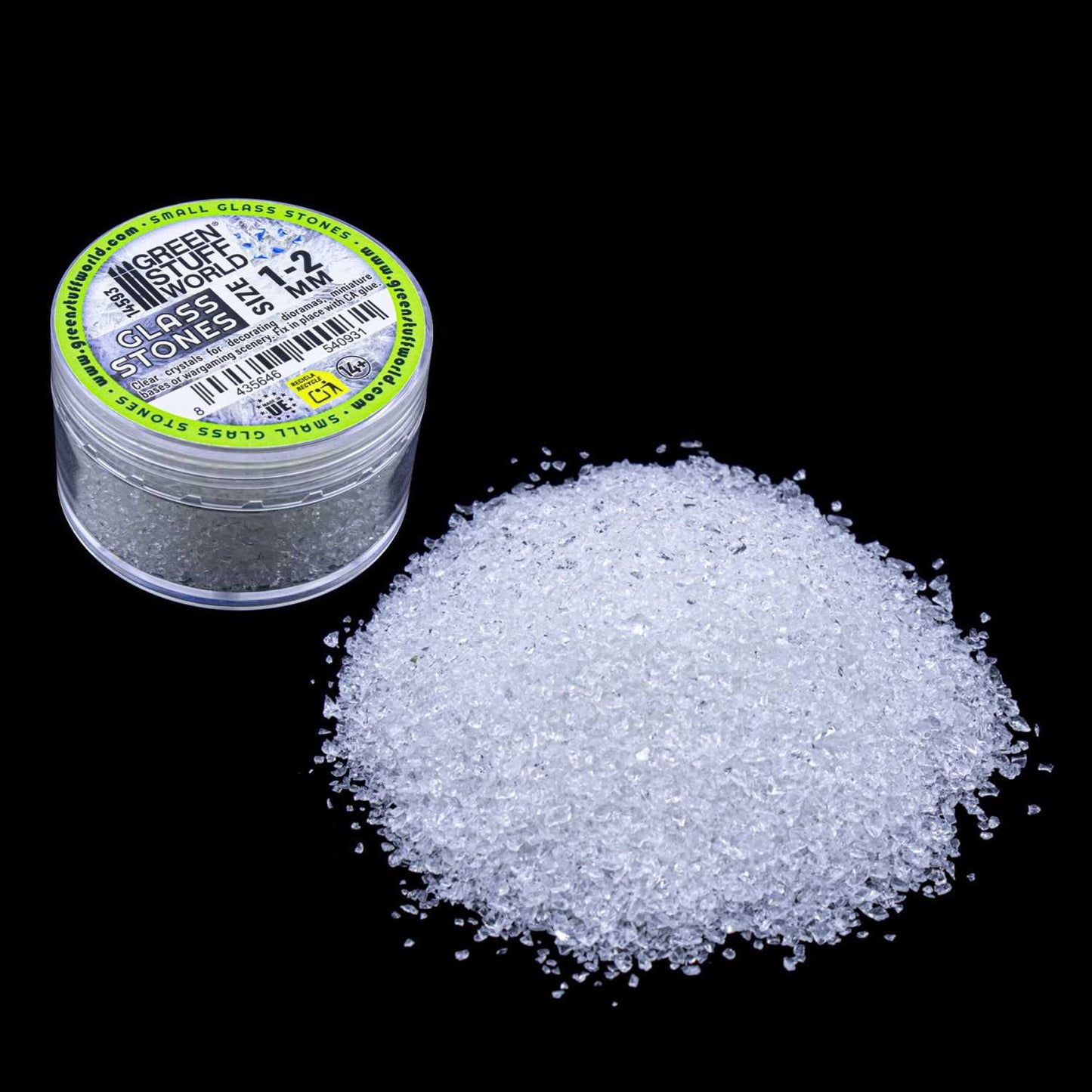 Piedras de Cristal rotas 1-2mm