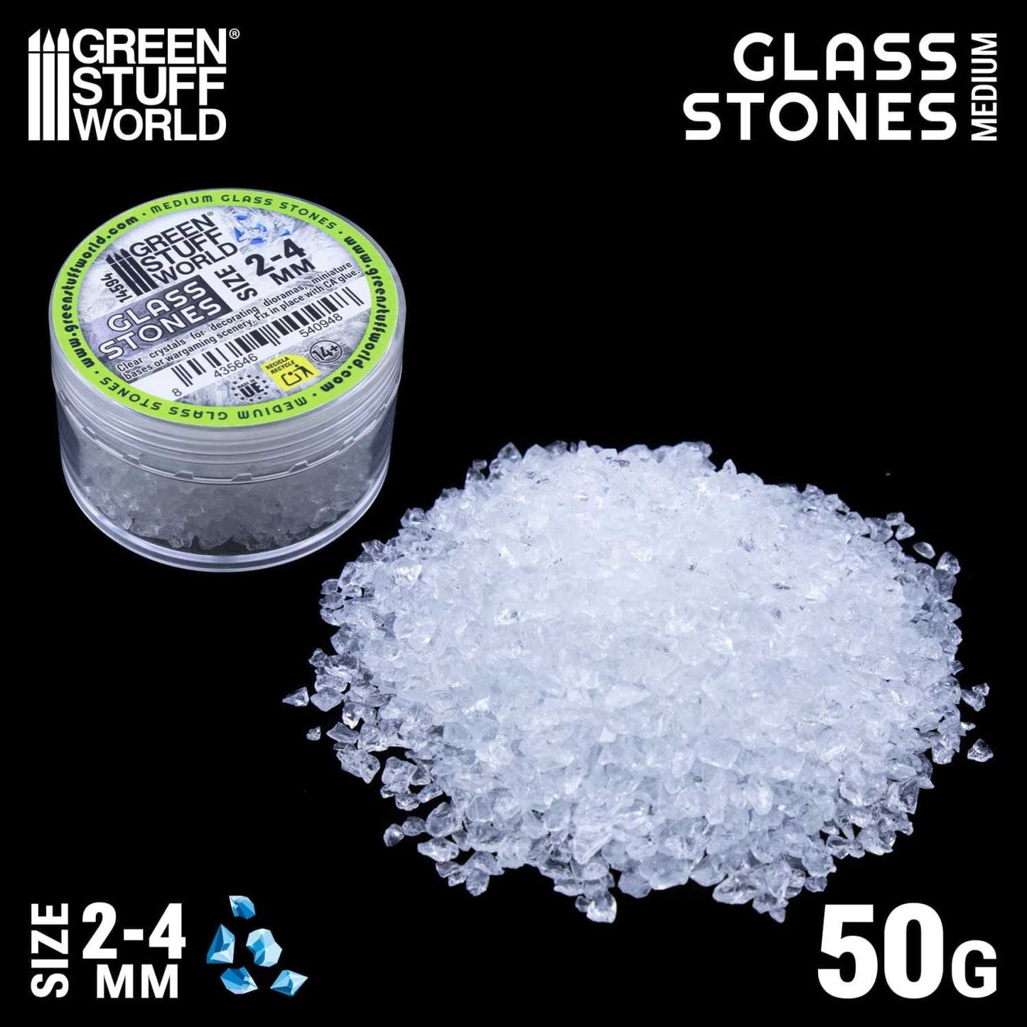 Piedras de Cristal rotas 2-4mm