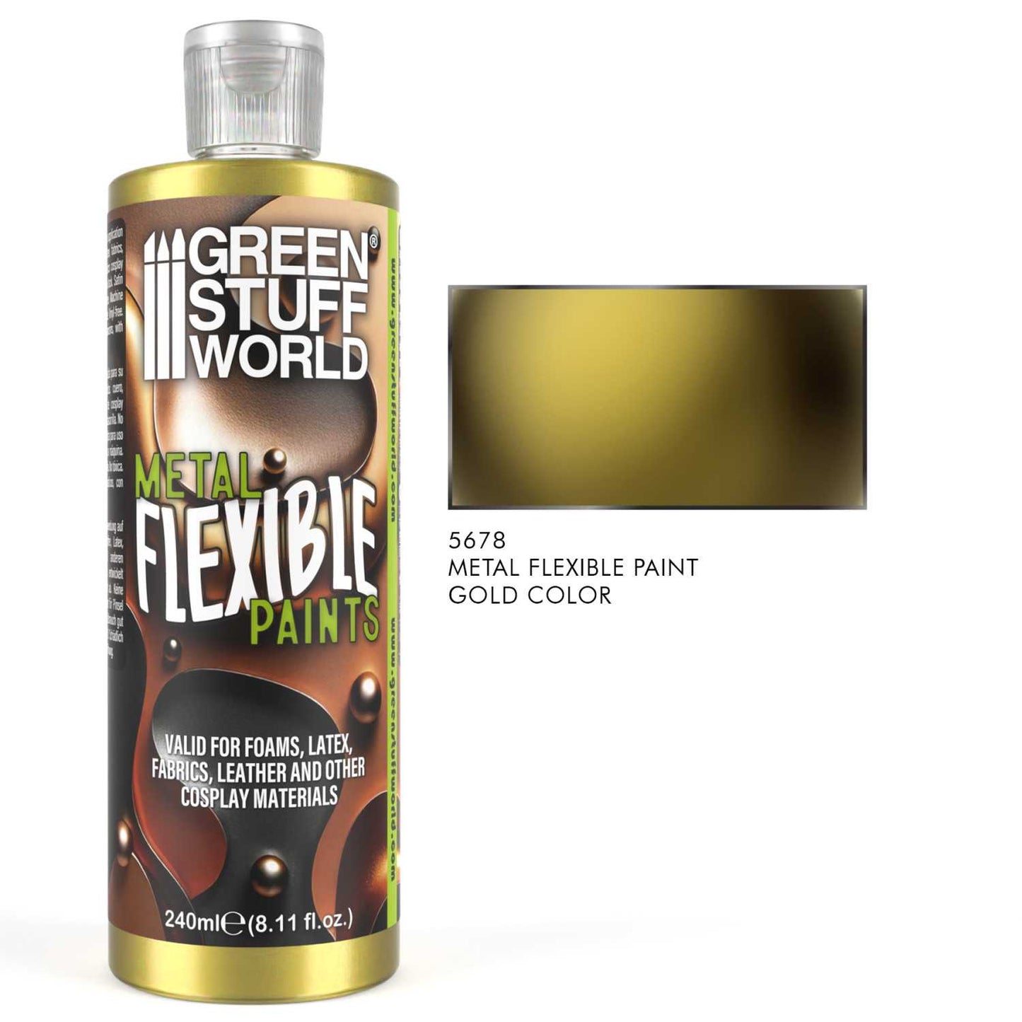 Pintura Metálica Flexible Dorada 240ml