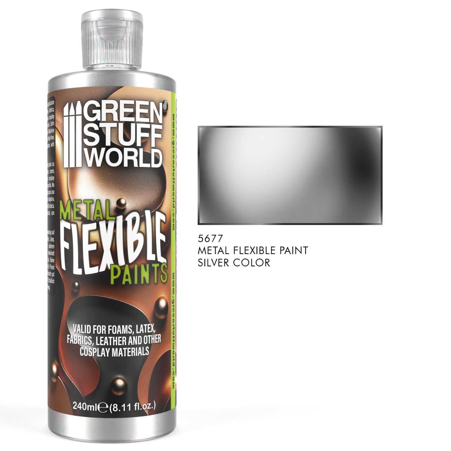 Pintura Metálica Flexible Plata 240ml