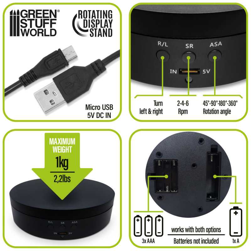 Base giratoria eléctrica 136mm