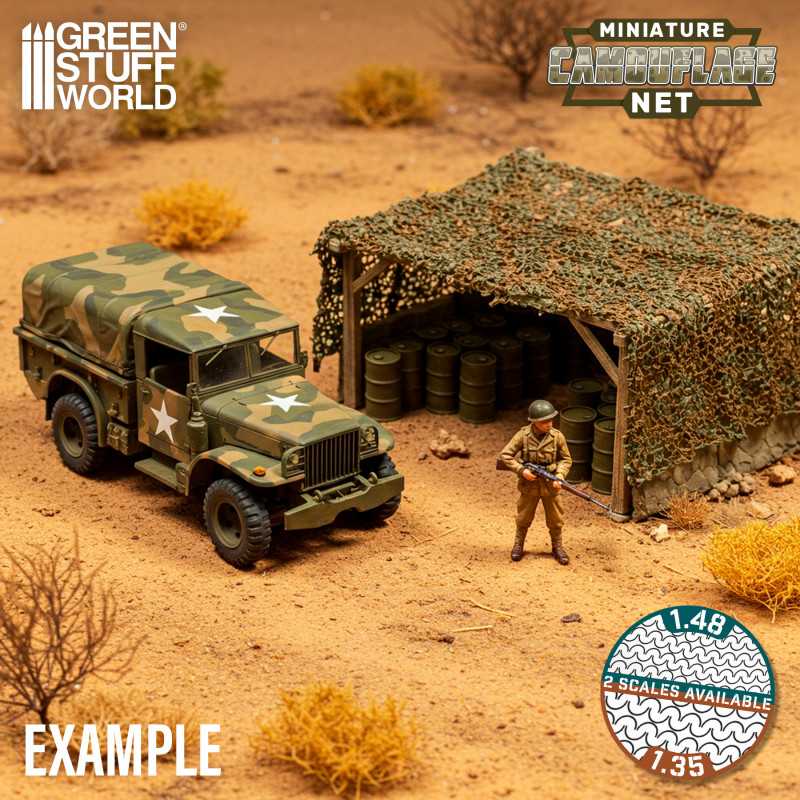 Redes de camuflaje miniatura Blanco 1:35