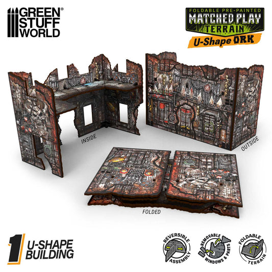 Ruina plegable en forma U prepintada Matched Play - Orcos