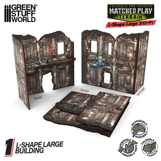 Ruina plegable Grande en L prepintada Matched Play - Sci-fi