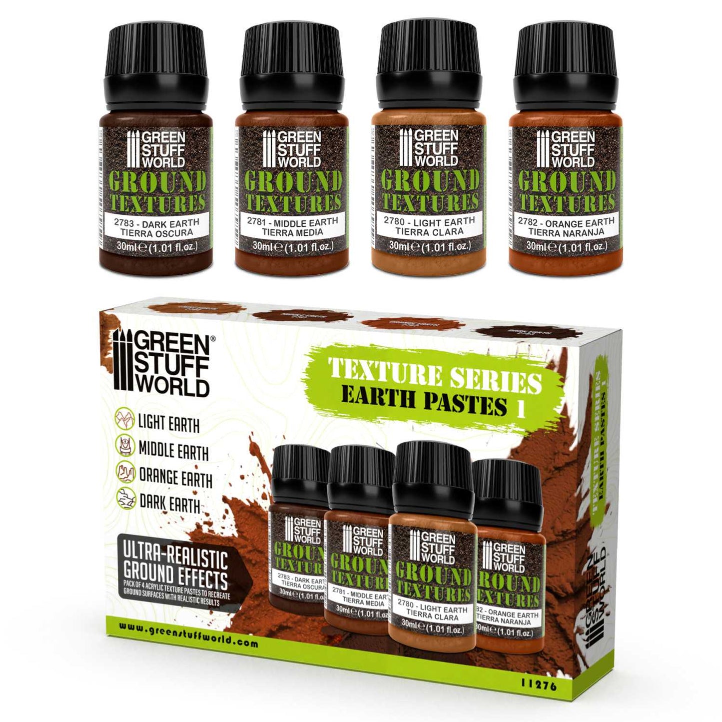 Set Pastas Texturizadoras Tierra 30ml Vol. 1 (x4)