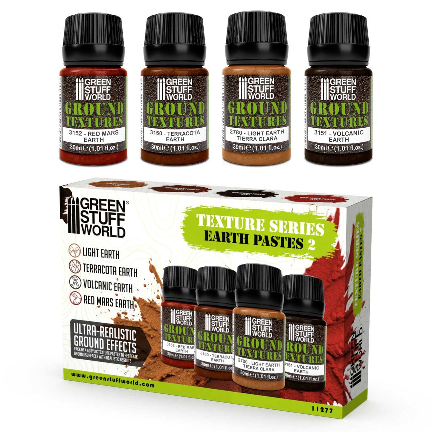 Set Pastas Texturizadoras Tierra 30ml Vol. 2 (x4)