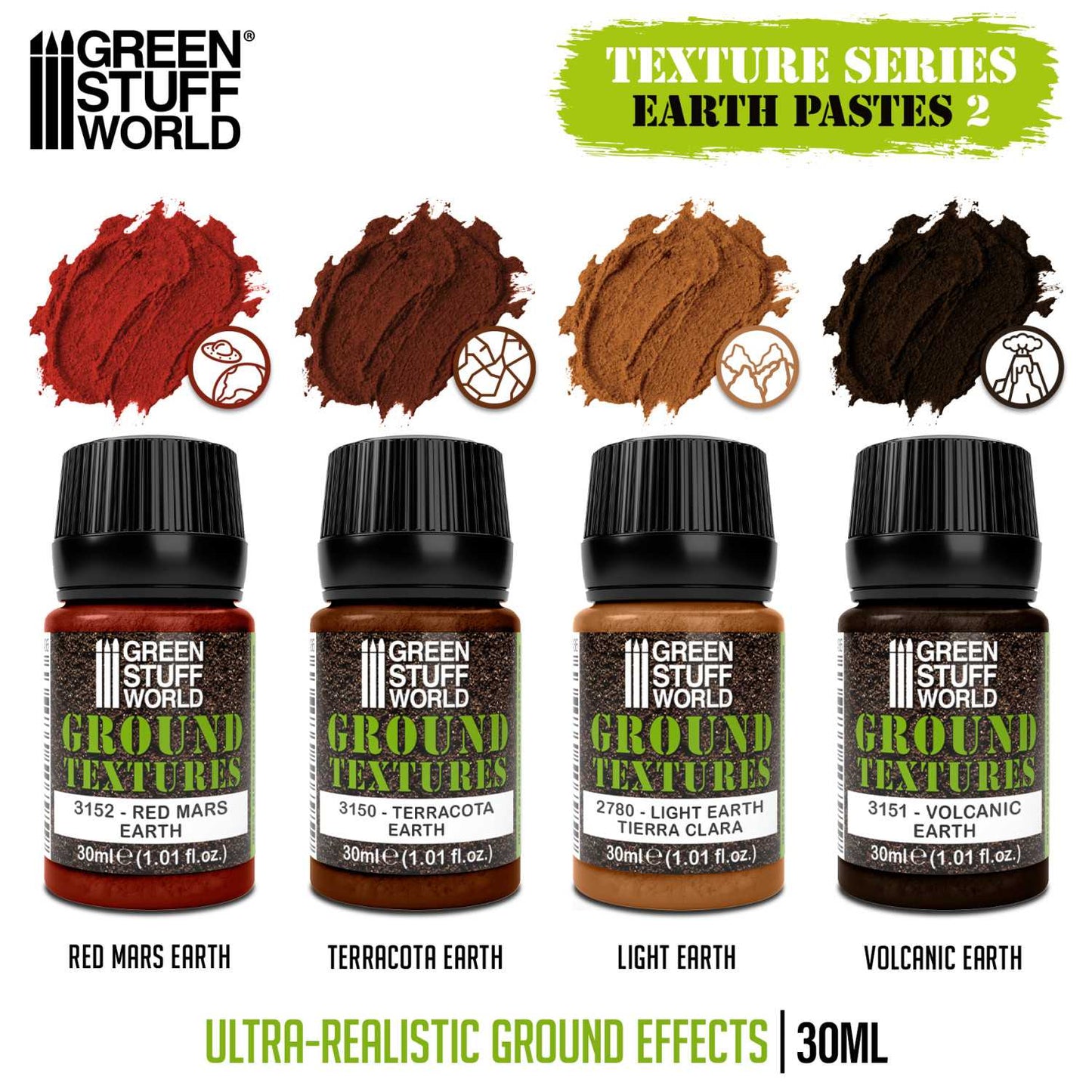 Set Pastas Texturizadoras Tierra 30ml Vol. 2 (x4)