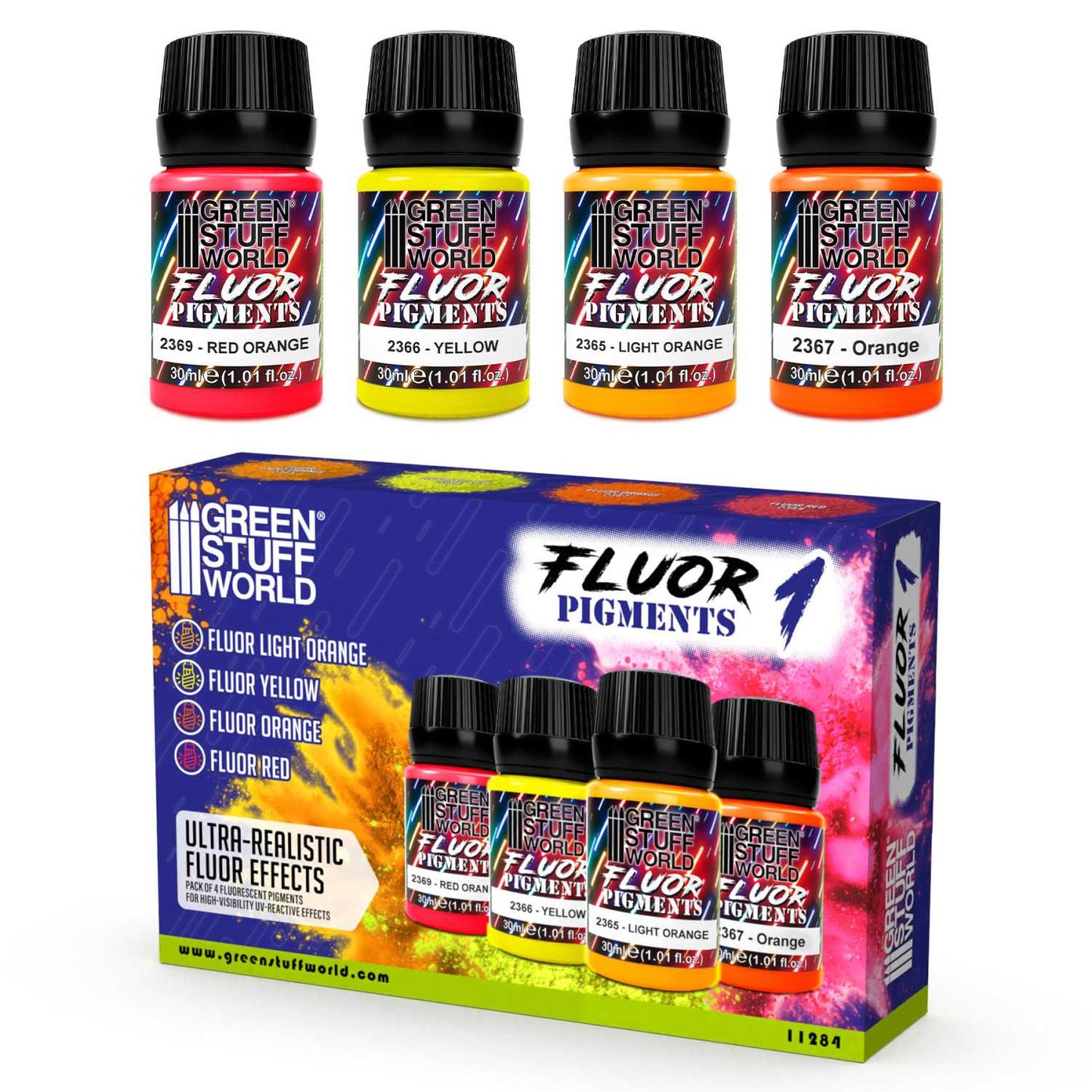 Set pigmentos Fluor 30ml - número 1