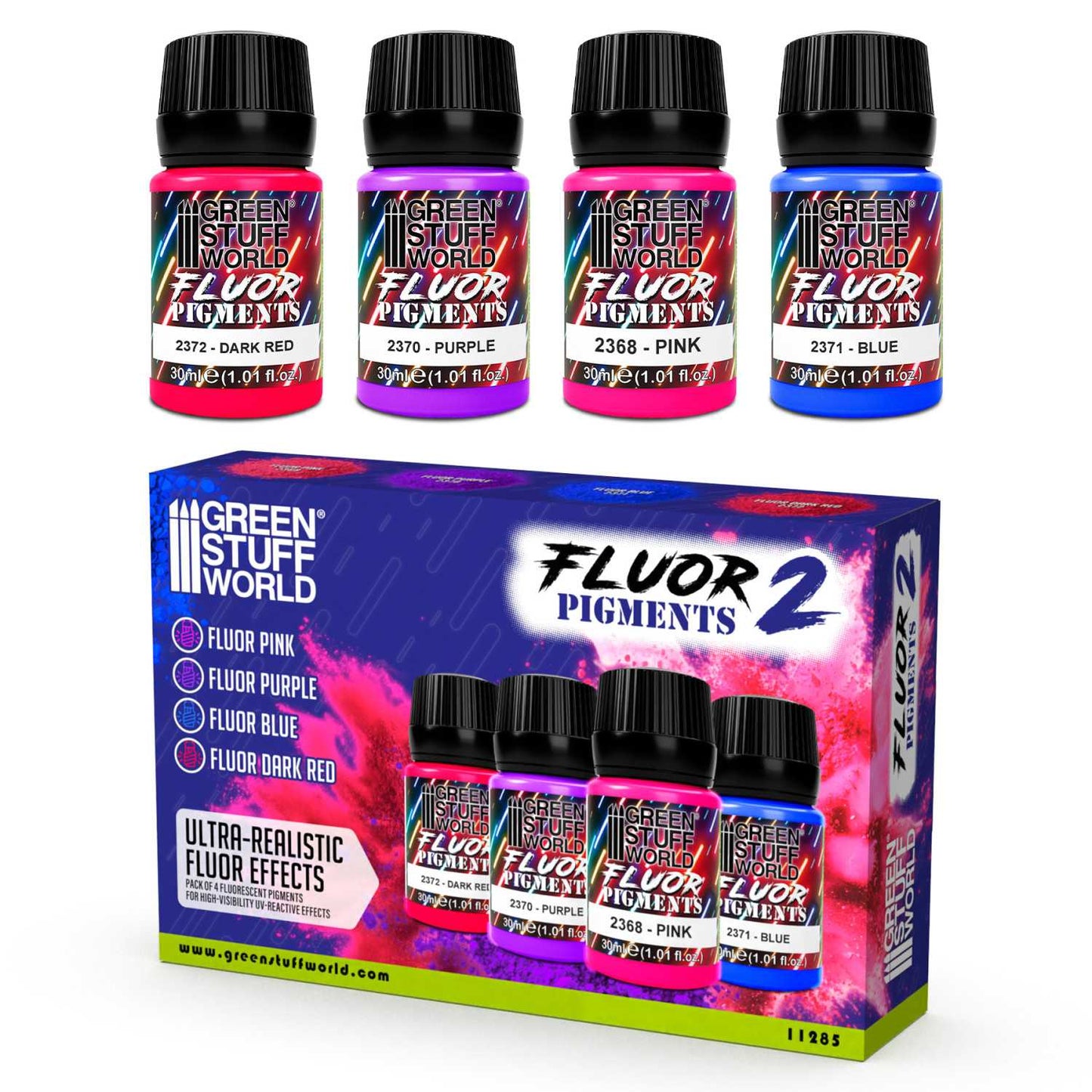 Set pigmentos Fluor 30ml - número 2