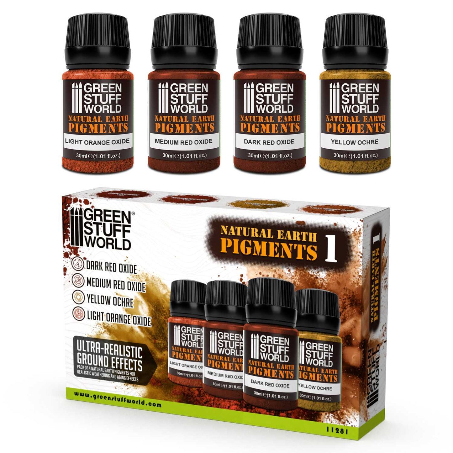 Set pigmentos terrosos 30ml - número 1