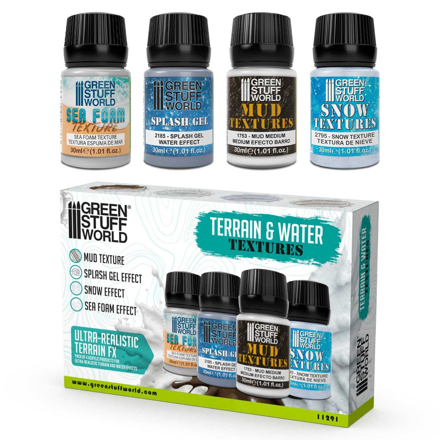 Set texturas Acuáticas 30ml
