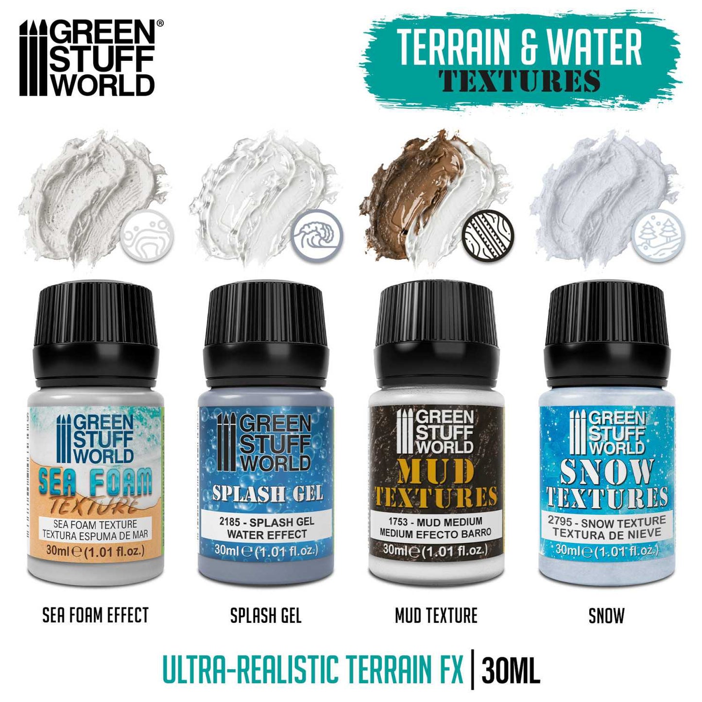 Set texturas Acuáticas 30ml