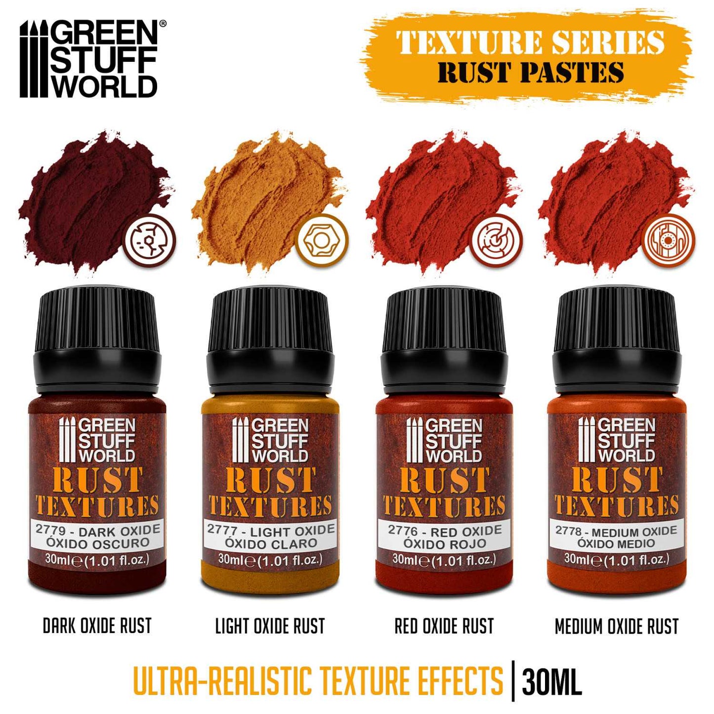 Set texturas de oxido 30ml