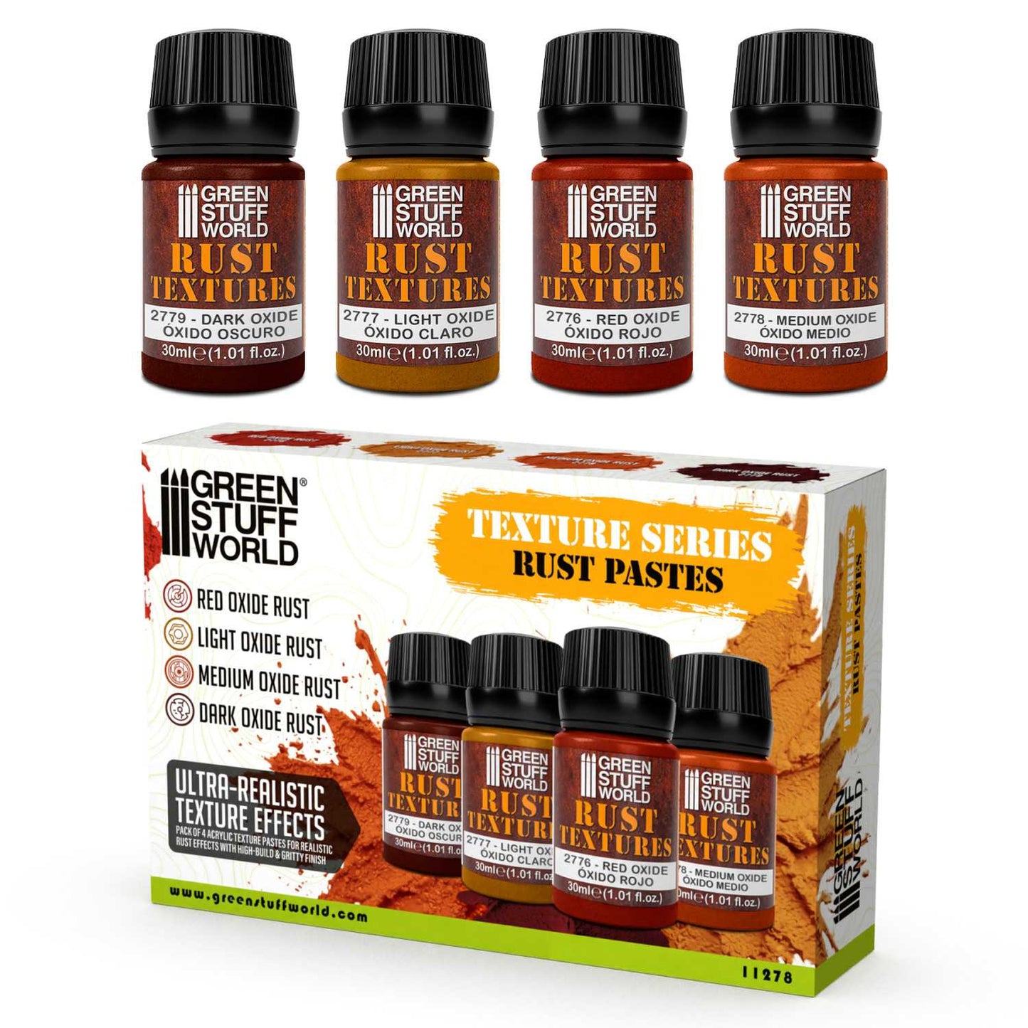 Set texturas de oxido 30ml