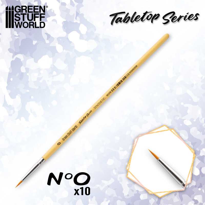 TABLETOP SERIES Set Pinceles Sintéticos 0 (Pack x10)