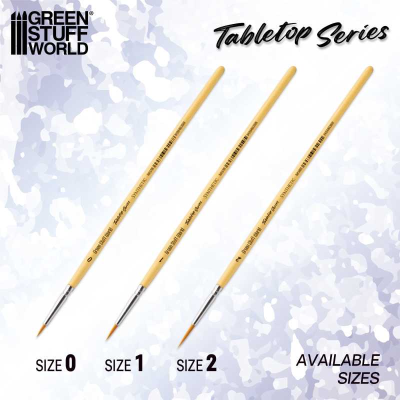 TABLETOP SERIES Set Pinceles Sintéticos 0 (Pack x10)