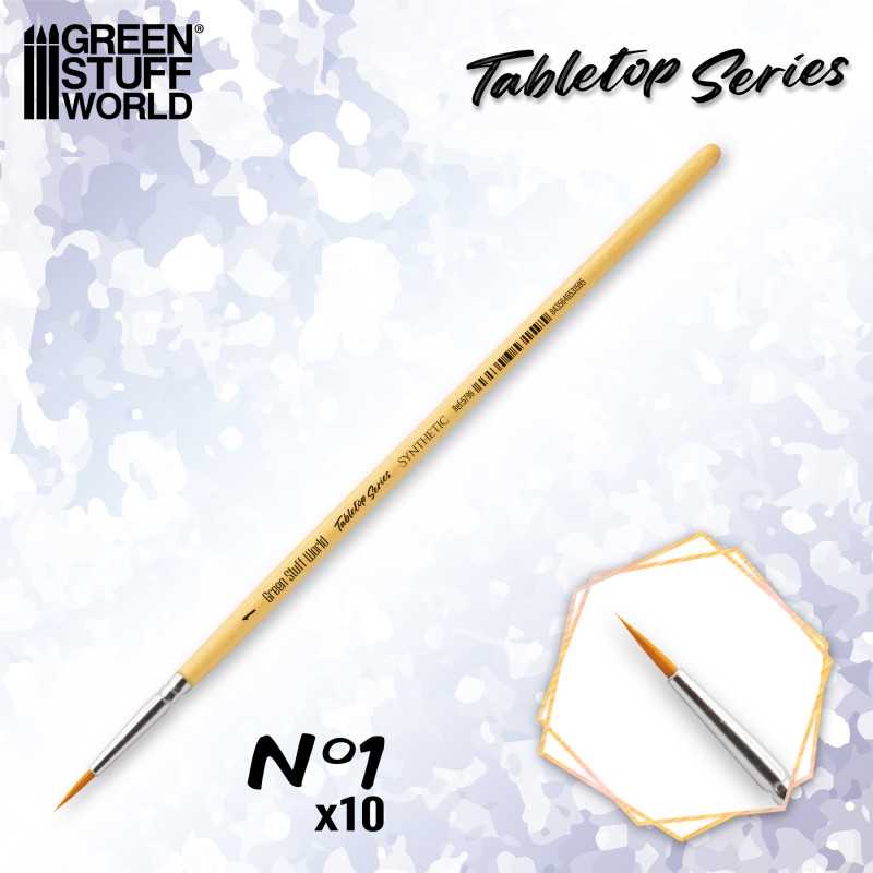 TABLETOP SERIES Set Pinceles Sinteticos 1 (Pack x10)