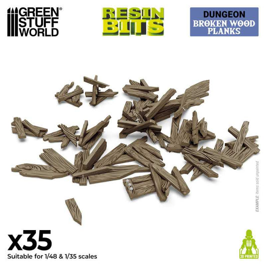 Tablones de madera rotos 1:48–1:35