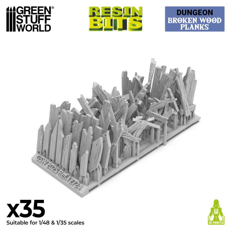 Tablones de madera rotos 1:48–1:35