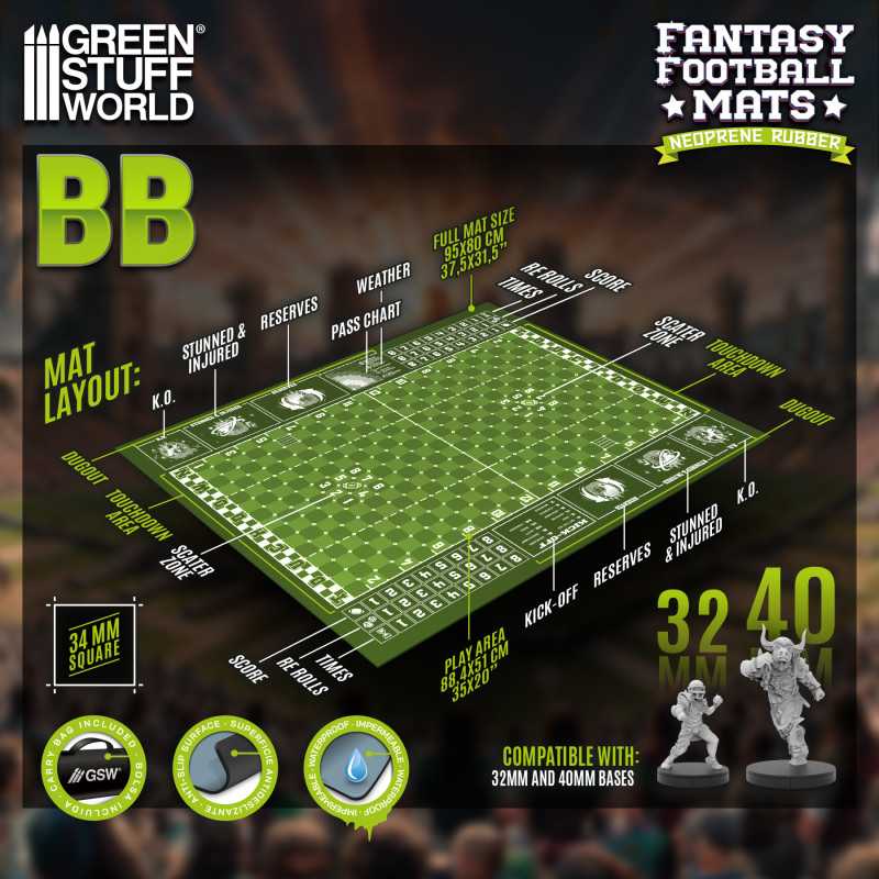 Tapete Neopreno Fantasy Football - Hellcore Pitch