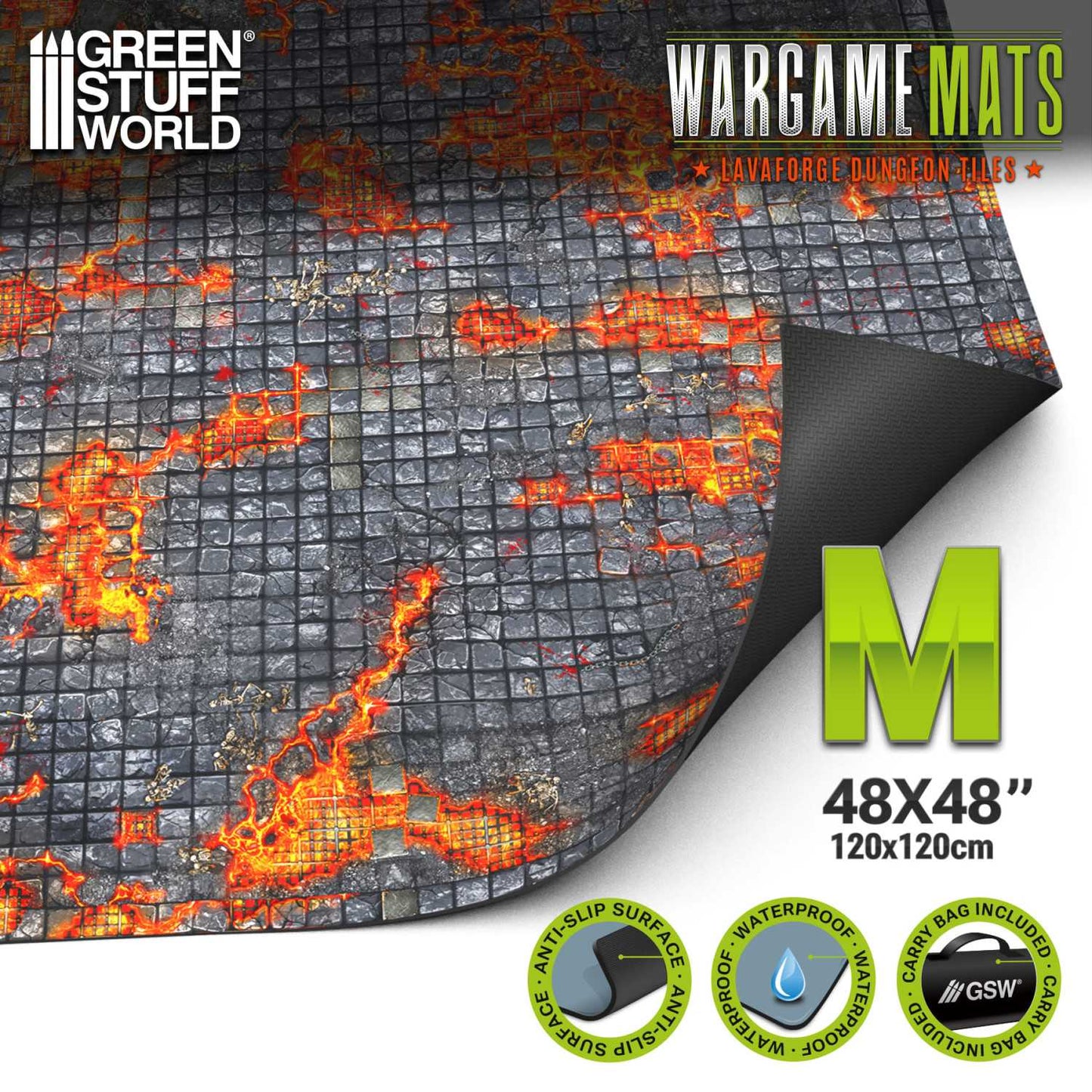 Tapete Neopreno Mazmorra con Baldosas - Lavaforge 120x120cm