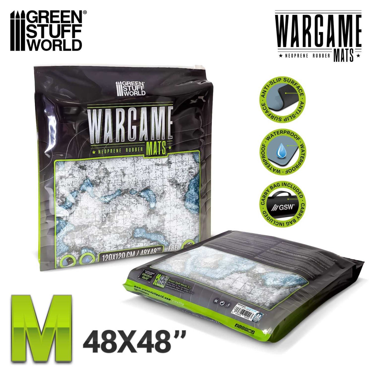 Tapete Neopreno Mazmorra con Cuadricula - Blizzard Hollows 120x120cm