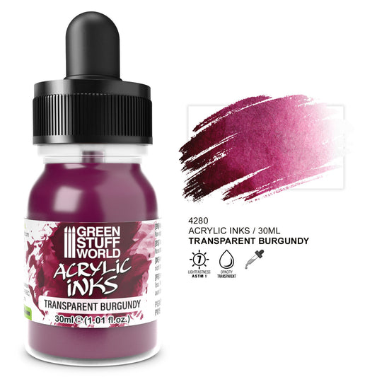 Tinta Acrílica Transparente - Burgundy