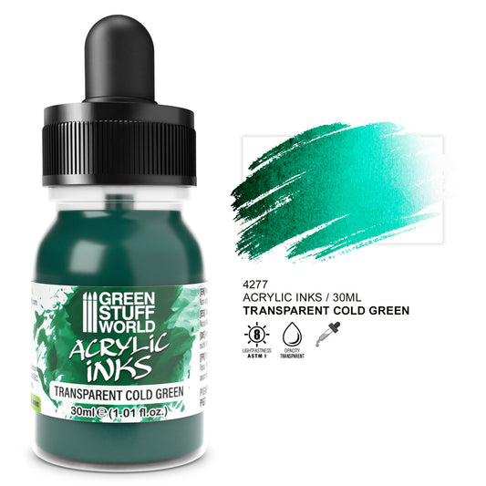Tinta Acrilica Transparente - Verde Frío