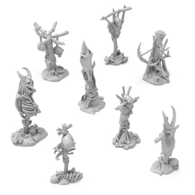 Tótems siniestros con calaveras 1:48-1:35